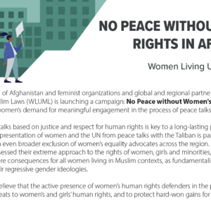 Flyer (English): No Peace Without Women’s Rights in Afghanistan