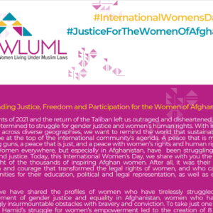 Demanding Justice, Freedom and Participation for the Women of Afghanistan