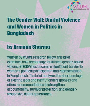 The Gender Wall: Digital Violence and Women in Politics in Bangladesh By Armaan Sharma The Gender Wall: Digital Violence and Women in Politics in Bangladesh By Armaan Sharma